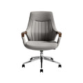 **Chaise de bureau ergonomique en tissu et accoudoirs en bois**