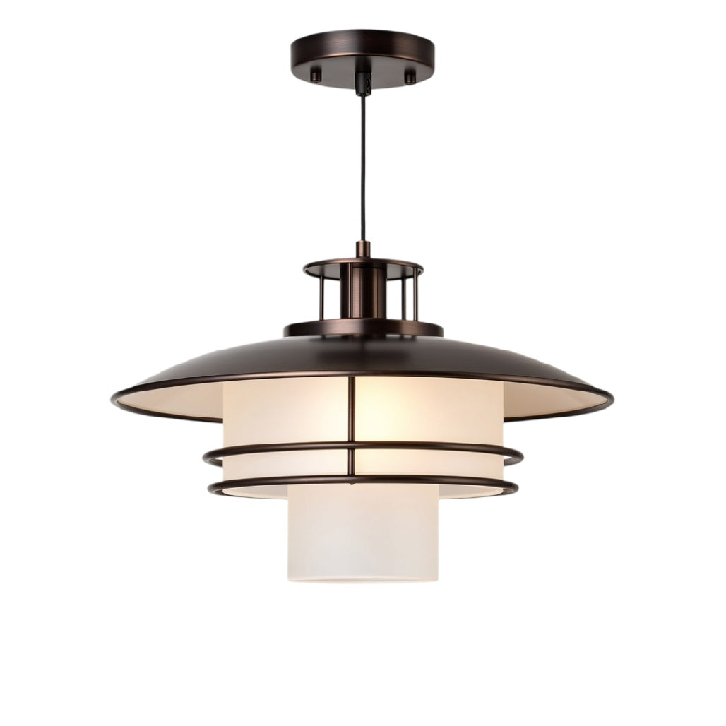 **Lustre contemporain en métal et verre avec design minimaliste**