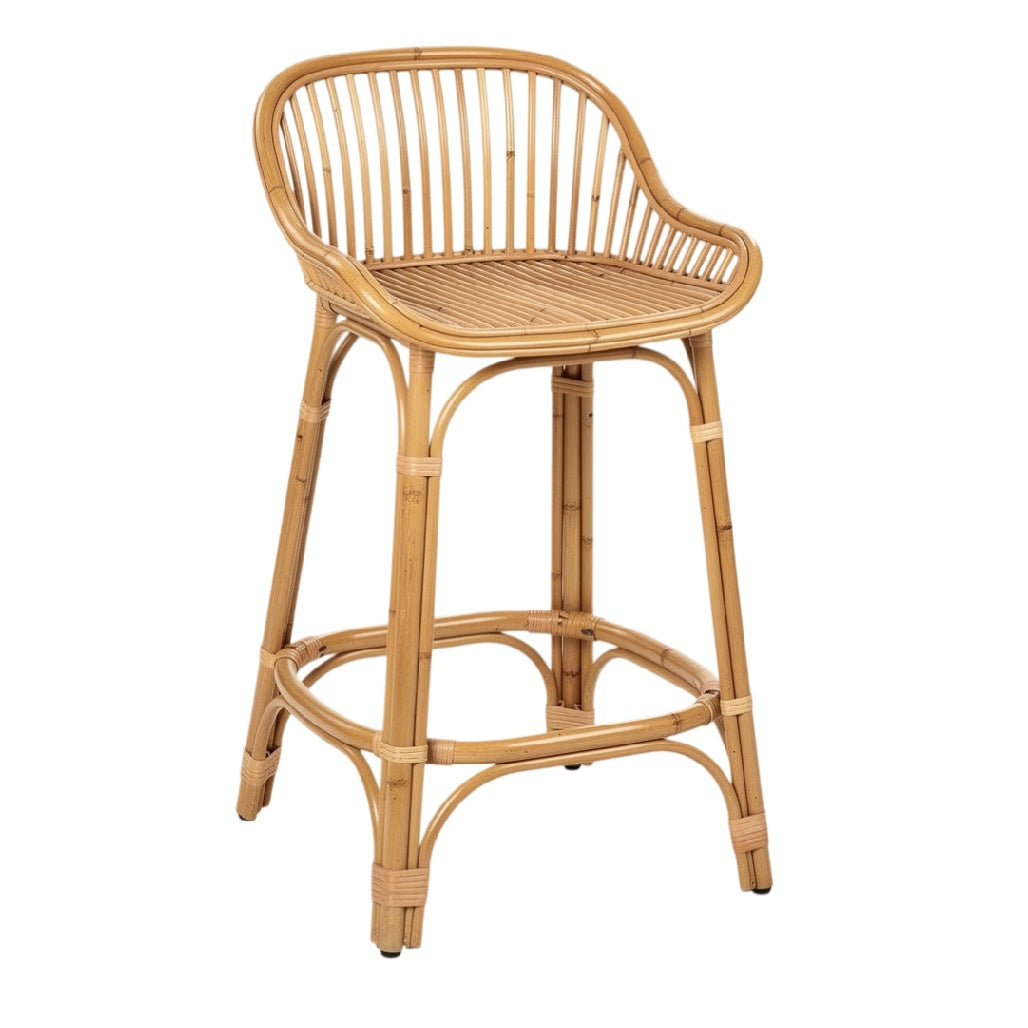 **Chaise de bar en rotin tressé - Design élégant et contemporain**